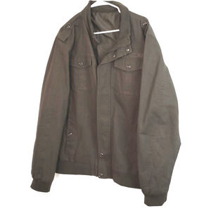 Olive Green Men's Moto Jacket L/XL